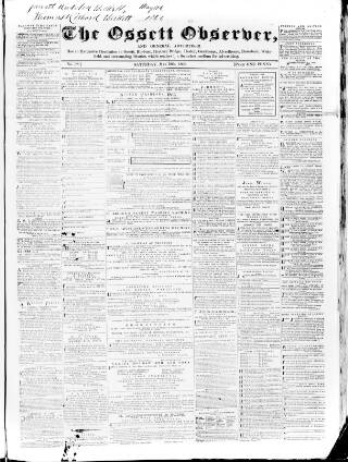 cover page of Ossett Observer published on May 12, 1866