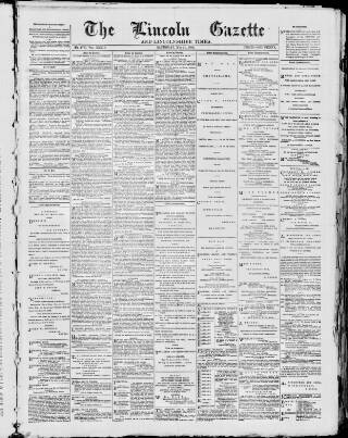 cover page of Lincoln Gazette published on May 21, 1892