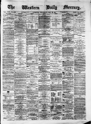 cover page of Western Daily Mercury published on May 12, 1875