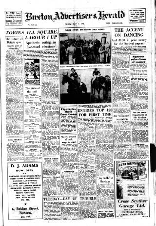 cover page of Buxton Advertiser published on May 11, 1951
