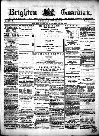 cover page of Brighton Guardian published on May 12, 1869