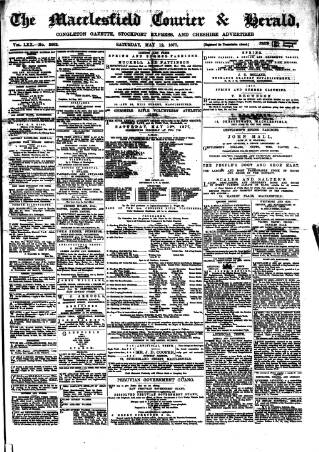 cover page of Macclesfield Courier and Herald published on May 12, 1877