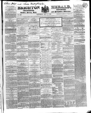 cover page of Brighton Herald published on May 11, 1861