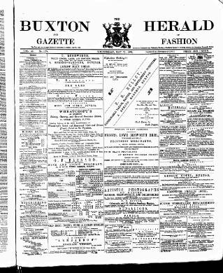 cover page of Buxton Herald published on May 12, 1886