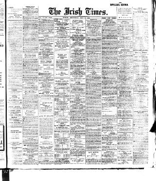 cover page of Irish Times published on May 12, 1909