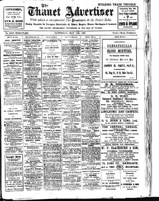 cover page of Thanet Advertiser published on May 11, 1918