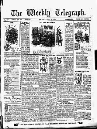 cover page of Sheffield Weekly Telegraph published on May 11, 1889