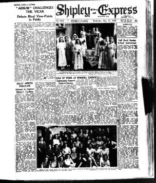cover page of Shipley Times and Express published on May 11, 1949