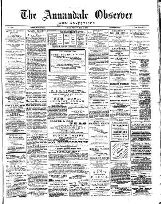 cover page of Annandale Observer and Advertiser published on May 11, 1888