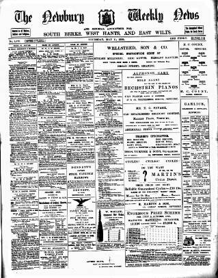 cover page of Newbury Weekly News and General Advertiser published on May 11, 1899