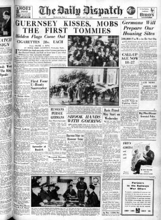cover page of Daily Dispatch (Manchester) published on May 11, 1945