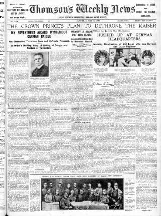 cover page of Thomson's Weekly News published on May 12, 1917