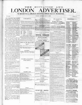 cover page of Situation and London Advertiser published on May 12, 1888