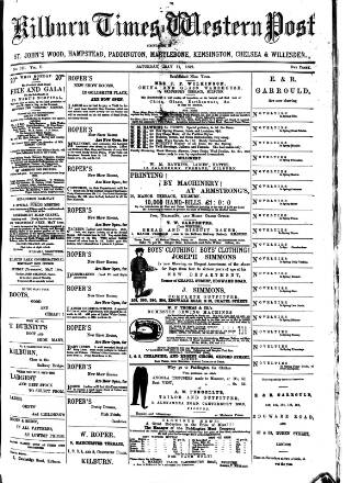cover page of Kilburn Times published on May 11, 1872