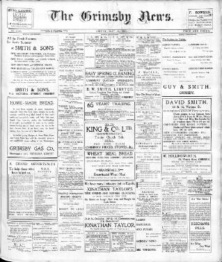 cover page of Grimsby News published on May 12, 1916
