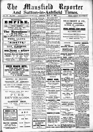 cover page of Mansfield Reporter published on May 11, 1917
