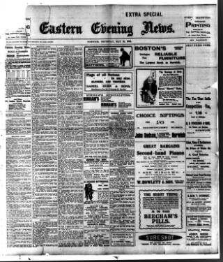 cover page of Eastern Evening News published on May 12, 1910