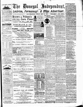 cover page of Donegal Independent published on May 12, 1893