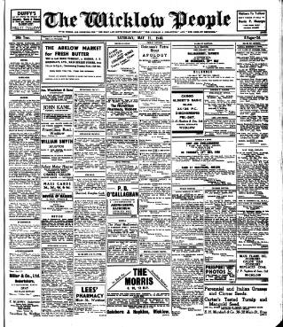 cover page of Wicklow People published on May 11, 1940