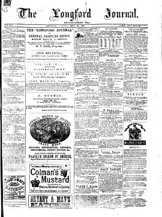 cover page of Longford Journal published on May 12, 1883