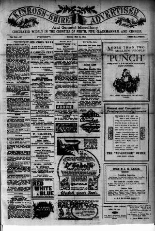 cover page of Kinross-shire Advertiser published on May 11, 1918