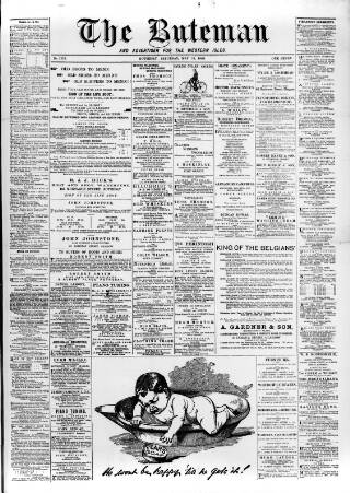 cover page of Buteman published on May 11, 1889