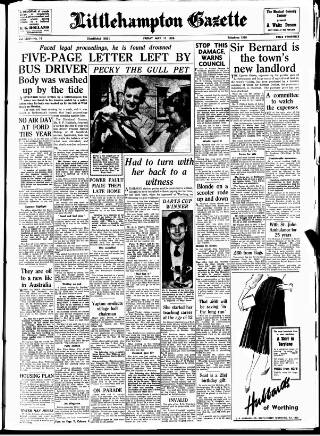 cover page of Littlehampton Gazette published on May 11, 1956