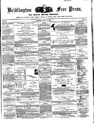 cover page of Bridlington Free Press published on May 12, 1866