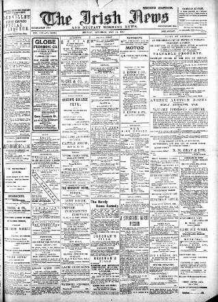 cover page of Irish News and Belfast Morning News published on May 11, 1907