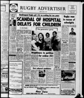 cover page of Rugby Advertiser published on May 11, 1973