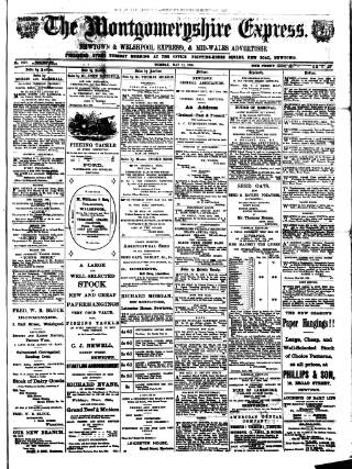 cover page of Montgomeryshire Express published on May 11, 1886