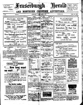 cover page of Fraserburgh Herald and Northern Counties' Advertiser published on May 11, 1943