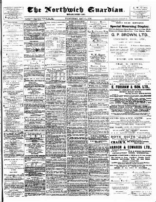 cover page of Northwich Guardian published on May 11, 1910
