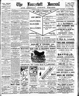 cover page of Lowestoft Journal published on May 11, 1907
