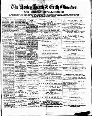 cover page of Bexley Heath and Bexley Observer published on May 11, 1889