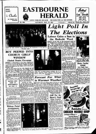 cover page of Eastbourne Herald published on May 12, 1951