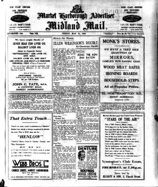 cover page of Market Harborough Advertiser and Midland Mail published on May 12, 1944