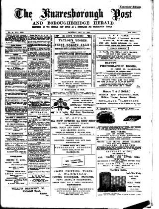 cover page of Knaresborough Post published on May 11, 1889
