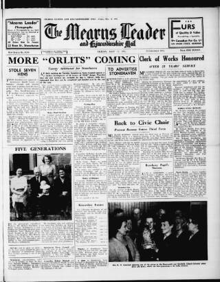 cover page of Mearns Leader published on May 11, 1951