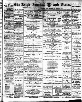 cover page of Leigh Journal and Times published on May 11, 1888