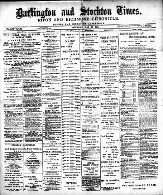 cover page of Darlington & Stockton Times, Ripon & Richmond Chronicle published on May 12, 1894