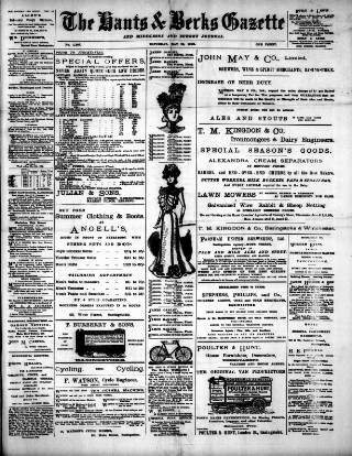 cover page of Hants and Berks Gazette and Middlesex and Surrey Journal published on May 12, 1900
