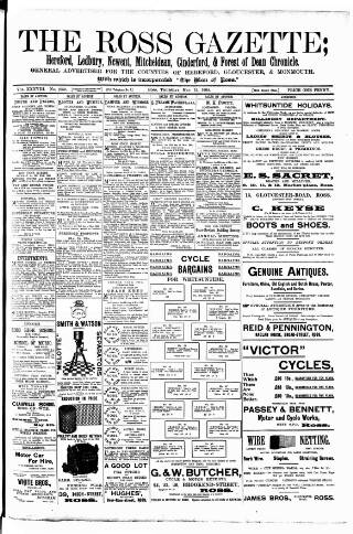 cover page of Ross Gazette published on May 12, 1904