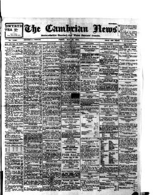 cover page of Cambrian News published on May 12, 1916