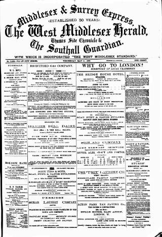 cover page of Middlesex & Surrey Express published on May 11, 1904