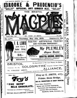 cover page of Bristol Magpie published on May 11, 1905