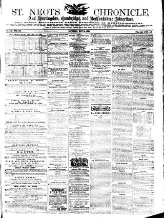 cover page of St. Neots Chronicle and Advertiser published on May 12, 1866