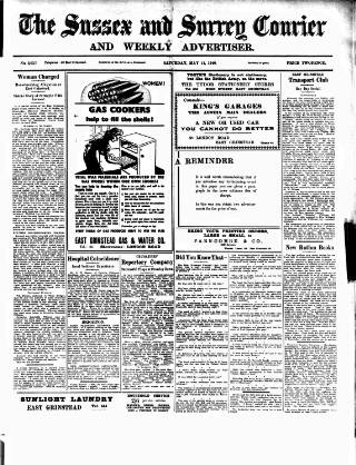 cover page of Crawley and District Observer published on May 11, 1940