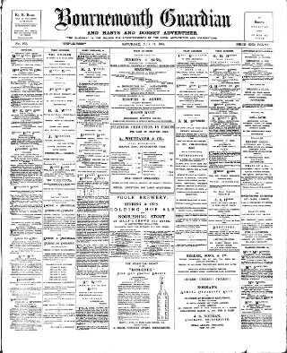 cover page of Bournemouth Guardian published on May 11, 1901