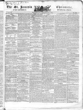 cover page of Saint James's Chronicle published on May 11, 1843